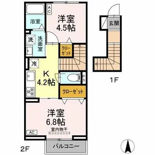 サニーコート スリーリバー【2階】の間取り