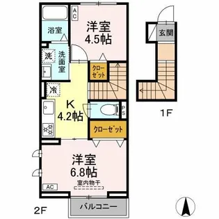 サニーコート スリーリバー【2階】の間取り