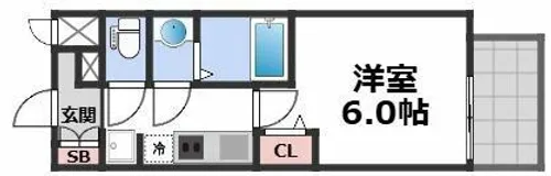 プレサンス深江橋ラヴィゲート【10階】の間取り