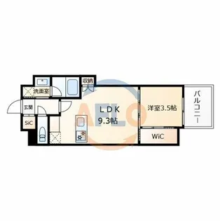 アーバネックス南森町EAST【7階】の間取り