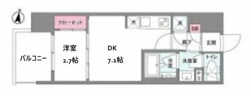 シーズンフラッツ中崎【13階】の間取り