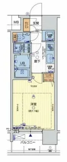 レオンコンフォート難波サウスゲート【9階】の間取り