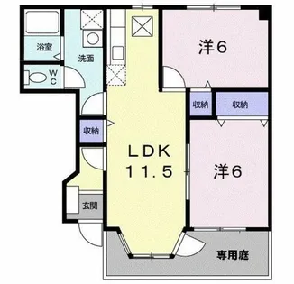 ドゥー ジャン【1階】の間取り