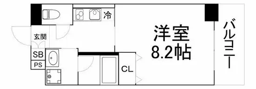 アジリア天満橋【9階】の間取り