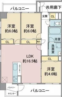 グランヒルズ猫洞【403号室】の間取り