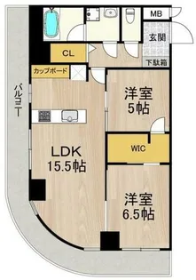 インプルーブ天六【6階】の間取り