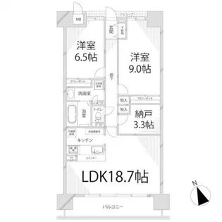キャッスルコート飾磨【7階】の間取り