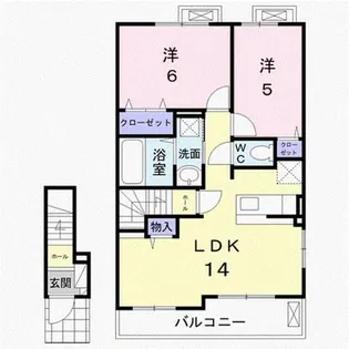 ラ フォレスタ セレーノ【2階】の間取り