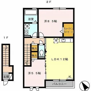 ラ・ヴィスタ B棟【2階】の間取り