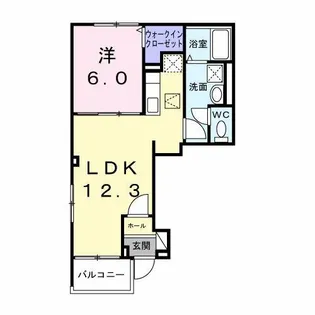 カーサバレンシア多米西町【1階】の間取り