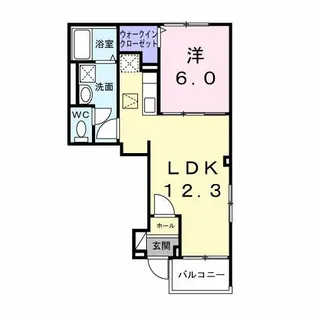 カーサバレンシア多米西町【1階】の間取り