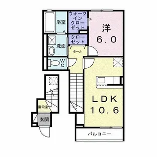 カーサバレンシア多米西町【2階】の間取り