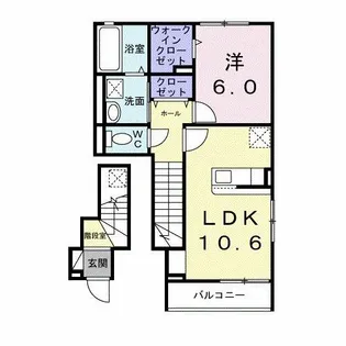 カーサバレンシア多米西町【2階】の間取り