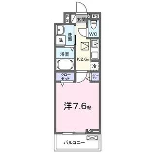 リ ルーム南草津【1階】の間取り