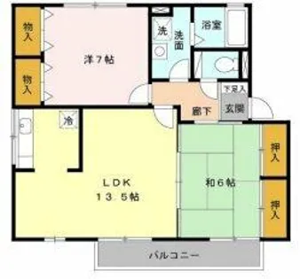 クレールプラザ立花 B棟【2階】の間取り