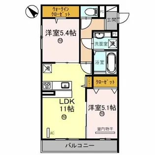 D-room五反田【2階】の間取り