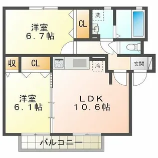 サワーフローラ【2階】の間取り