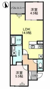 サンプット東仲ノ町【2階】の間取り