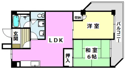 パセオ摂津Ⅰ【3階】の間取り