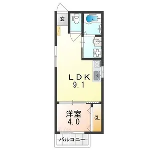 F maison住之江【3階】の間取り