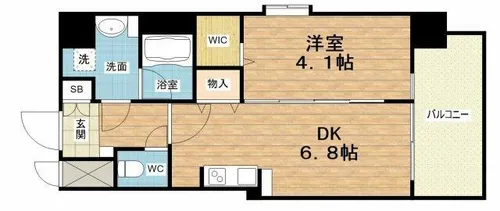 スプランディッド天王寺Ⅲ【13階】の間取り