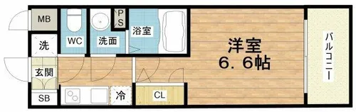 S-RESIDENCE福島玉川Deux【5階】の間取り