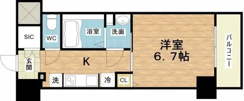 ジオエント新町【6階】の間取り