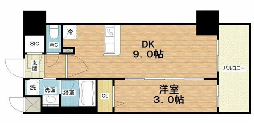 エステムコート堺筋本町【14階】の間取り