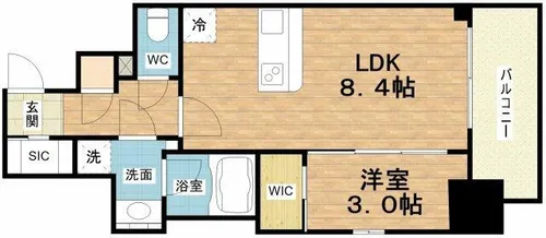 エスリードレジデンス大阪天王寺【10階】の間取り