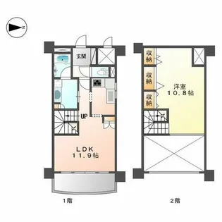 ラドーニ清水【8階】の間取り