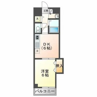 第二黒川ターミナルハイツ【6階】の間取り