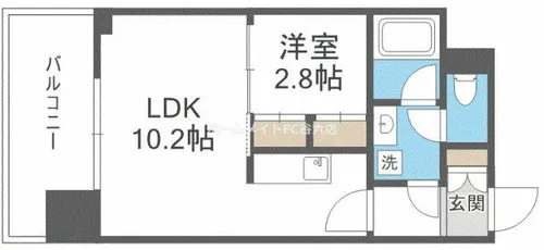 シーズンフラッツ中崎【15階】の間取り