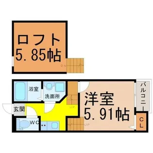 Creo荒子壱番館(クレオ荒子壱番館)【2階】の間取り
