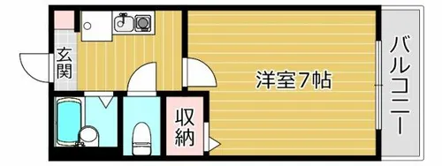 ウェルシーコート高槻【7階】の間取り