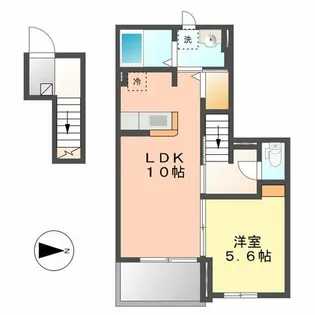 Brezza【202号室】の間取り