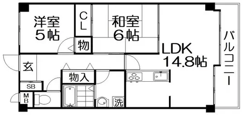 プリムローズ星田【3階】の間取り