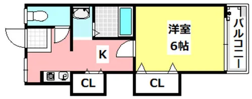 マンションナンバ7【3階】の間取り