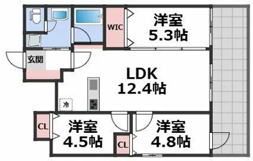 Grand Luce(グランルーチェ)【9階】の間取り