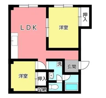 シャトウ姫路【6-A号室】の間取り