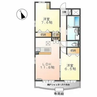 AGUN【107号室】の間取り