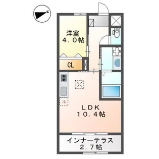 ボヌール西山【2階】の間取り