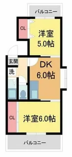 エイティ石橋【301号室】の間取り