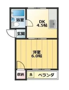 サンハイツ上滝野 D棟【318号室】の間取り