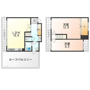 プレステージ13番館【10階】の間取り