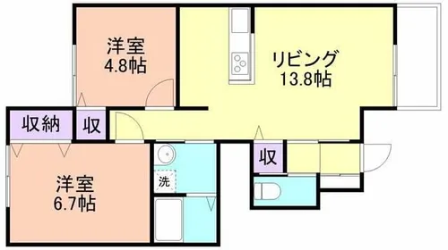 エルメゾン小倉【102号室】の間取り