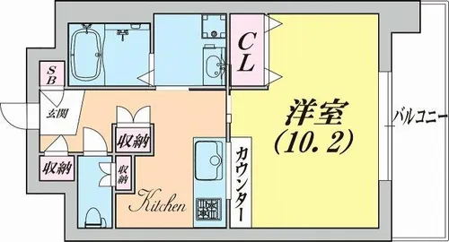 メゾンエフカミサワ【7階】の間取り