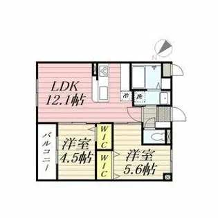 LUXCAS大橋【2階】の間取り