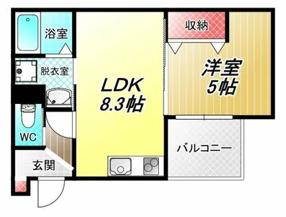 N八尾末広町【1階】の間取り