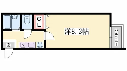 クリエイト興浜【204号室】の間取り