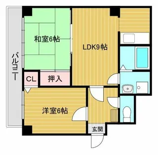 コォンパーニュ・マルミ【101号室】の間取り